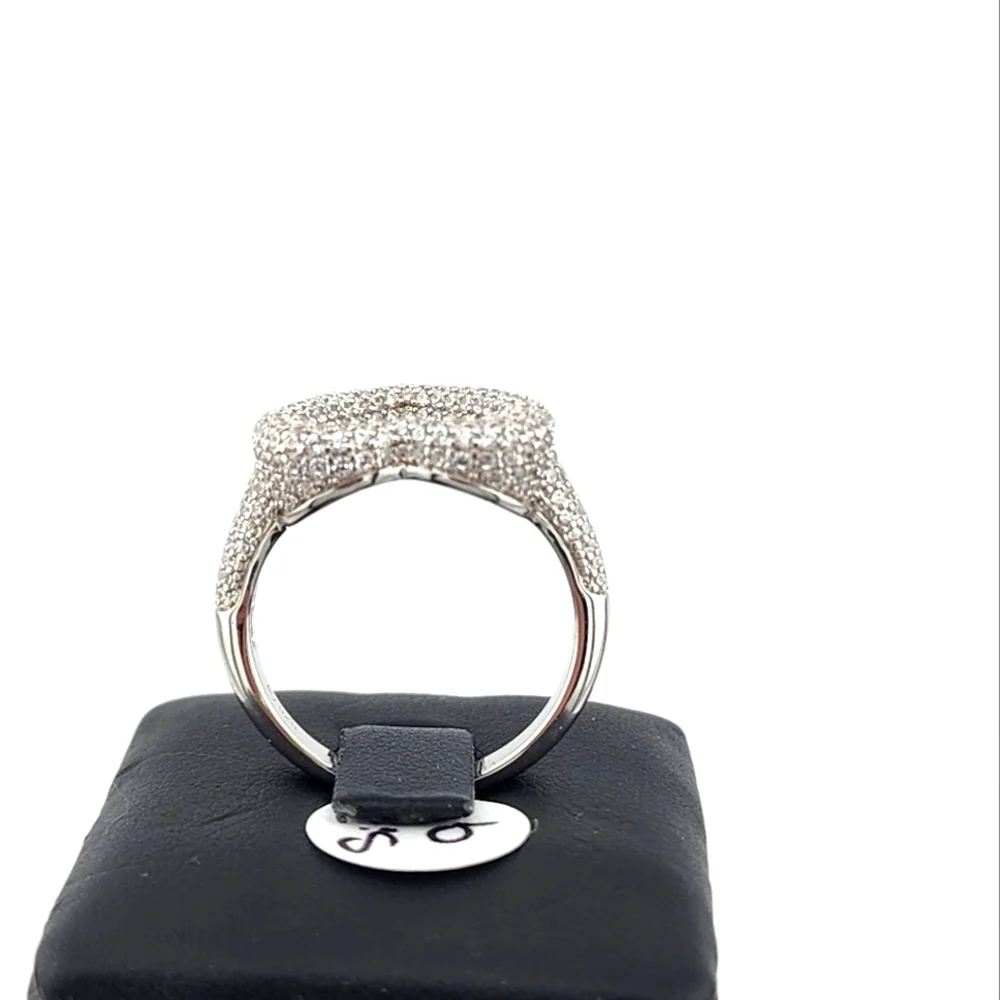 Elegant 925 Sterling Silver Heart Ring – Polished & Chic Design - Picture 7 of 11